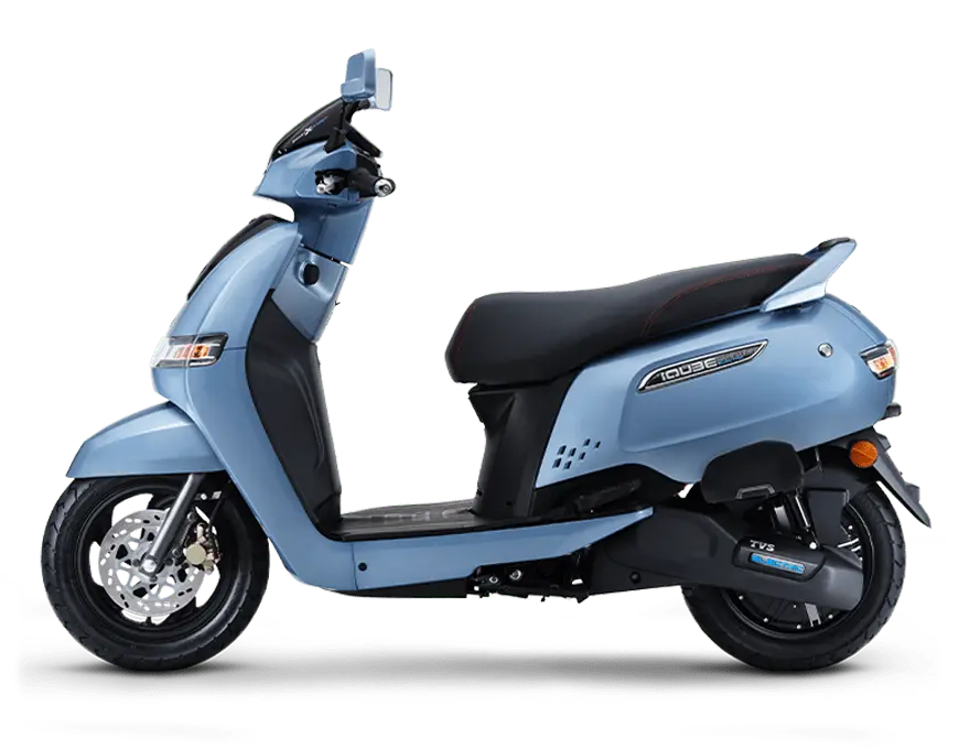 TVS iQube S Electric Scooter Mint Blue Colour Left Side View